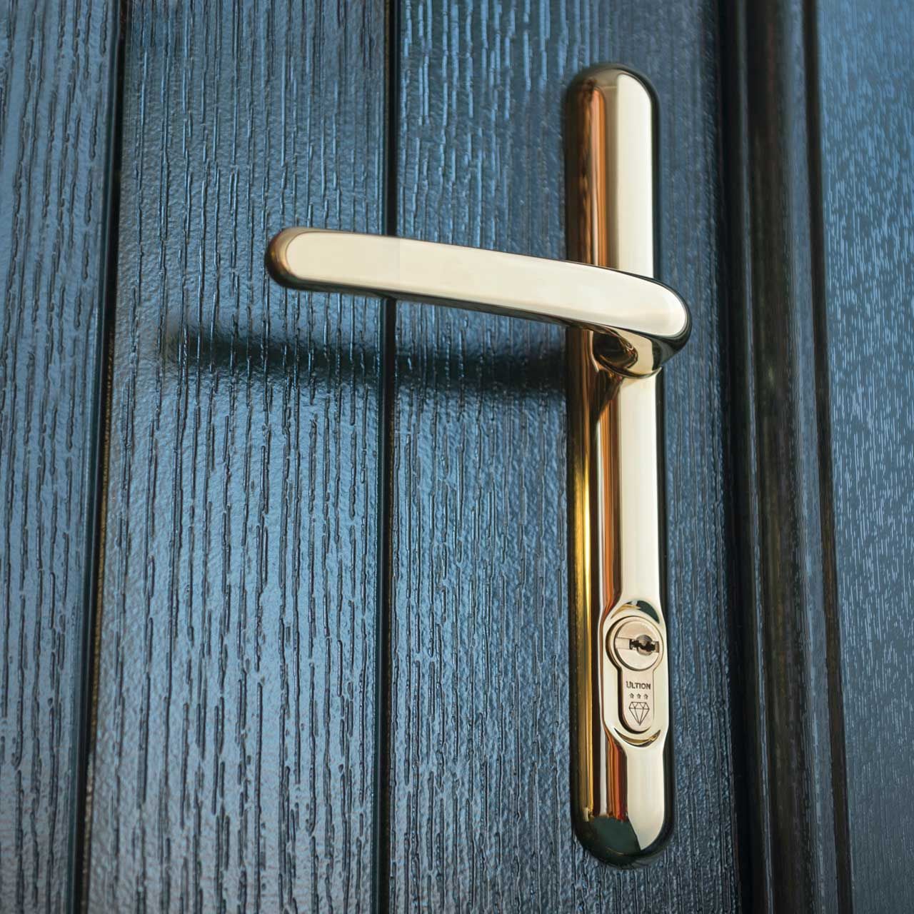 Tay gạt khóa cửa mặt ngoài Ultion 211mm/122mm