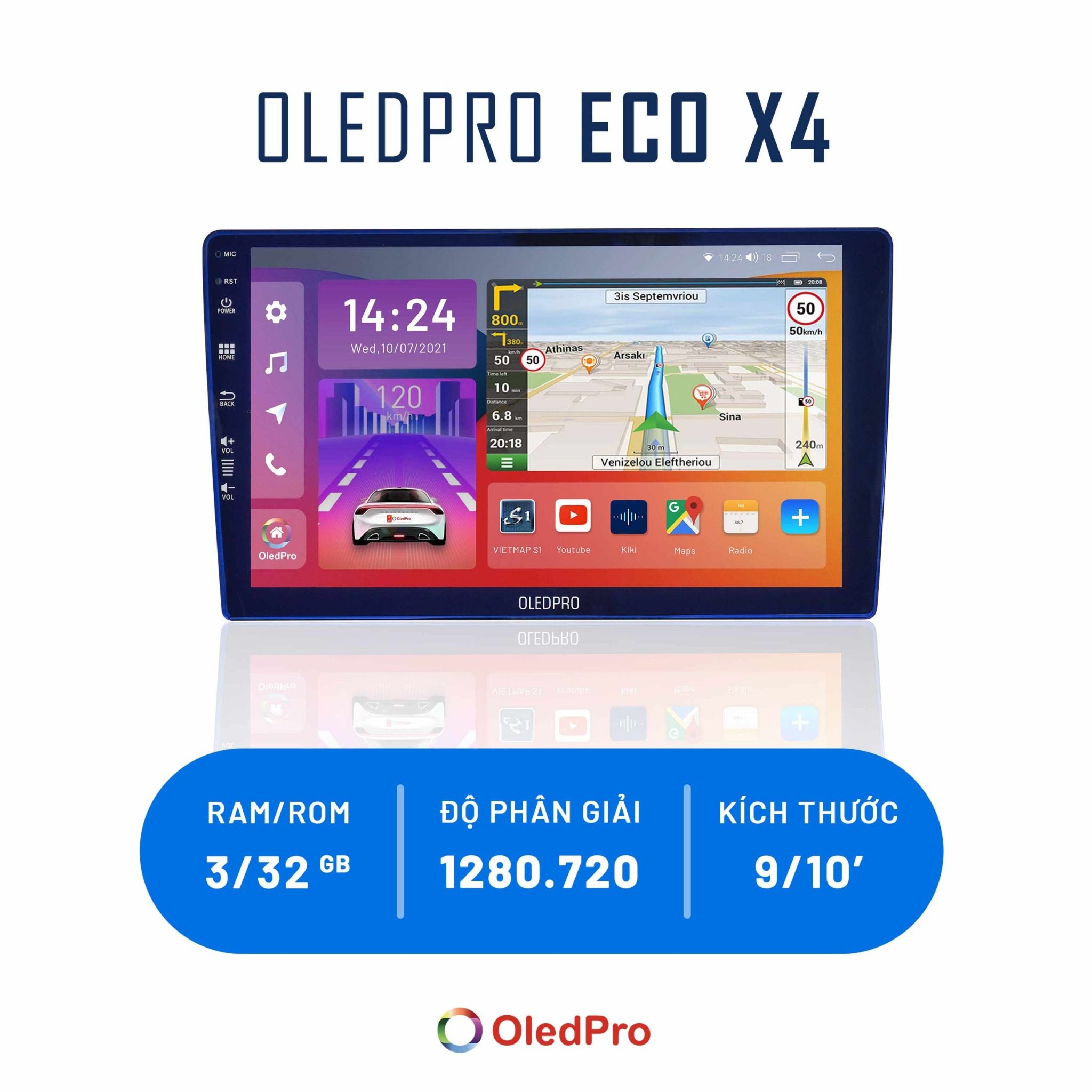  Màn Hình DVD Android OledPro Eco X4 Cho Ô Tô 