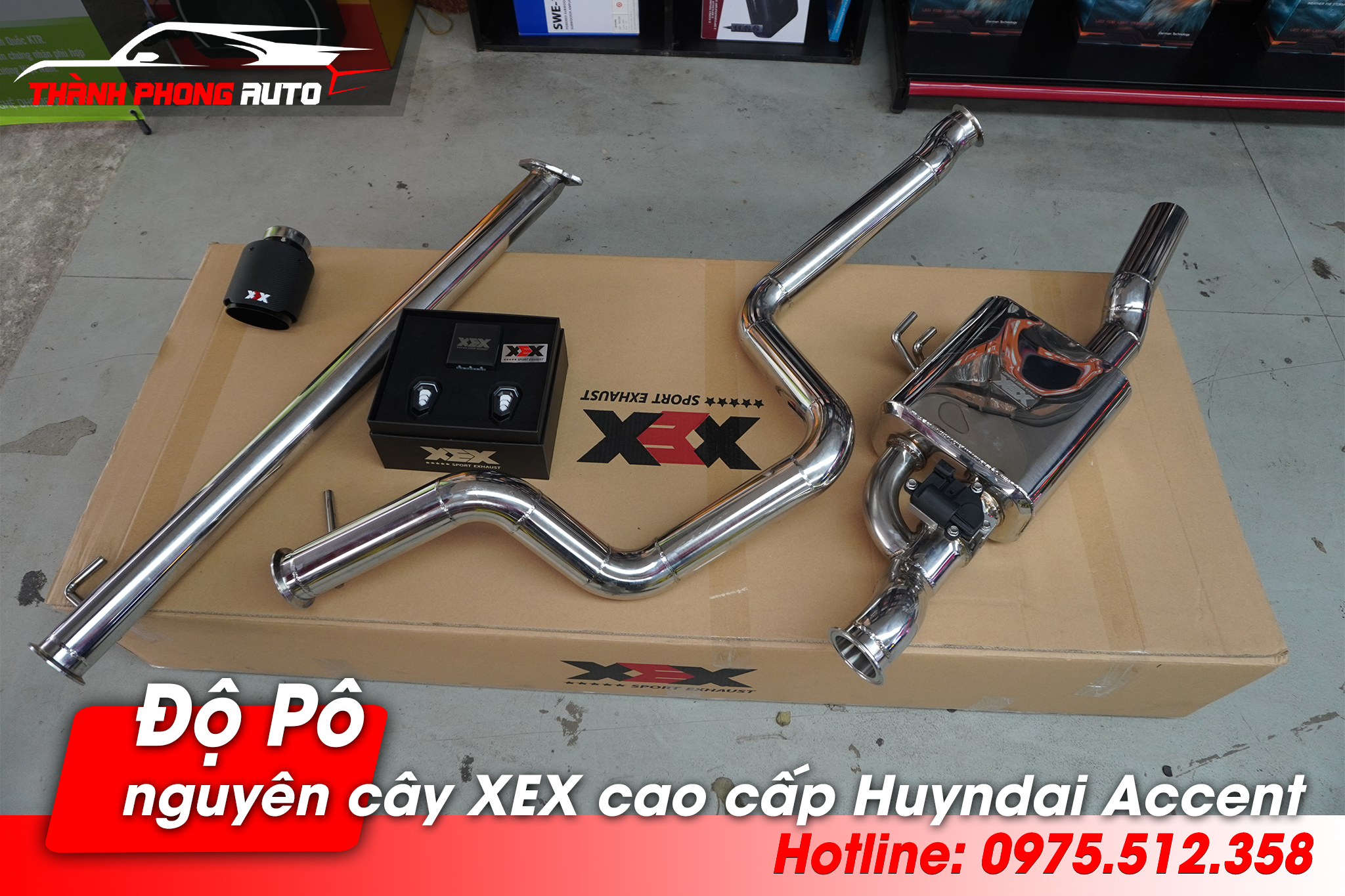  Độ Pô Nguyên Cây XEX On Off Cho Hyundai Accent Cao Cấp 