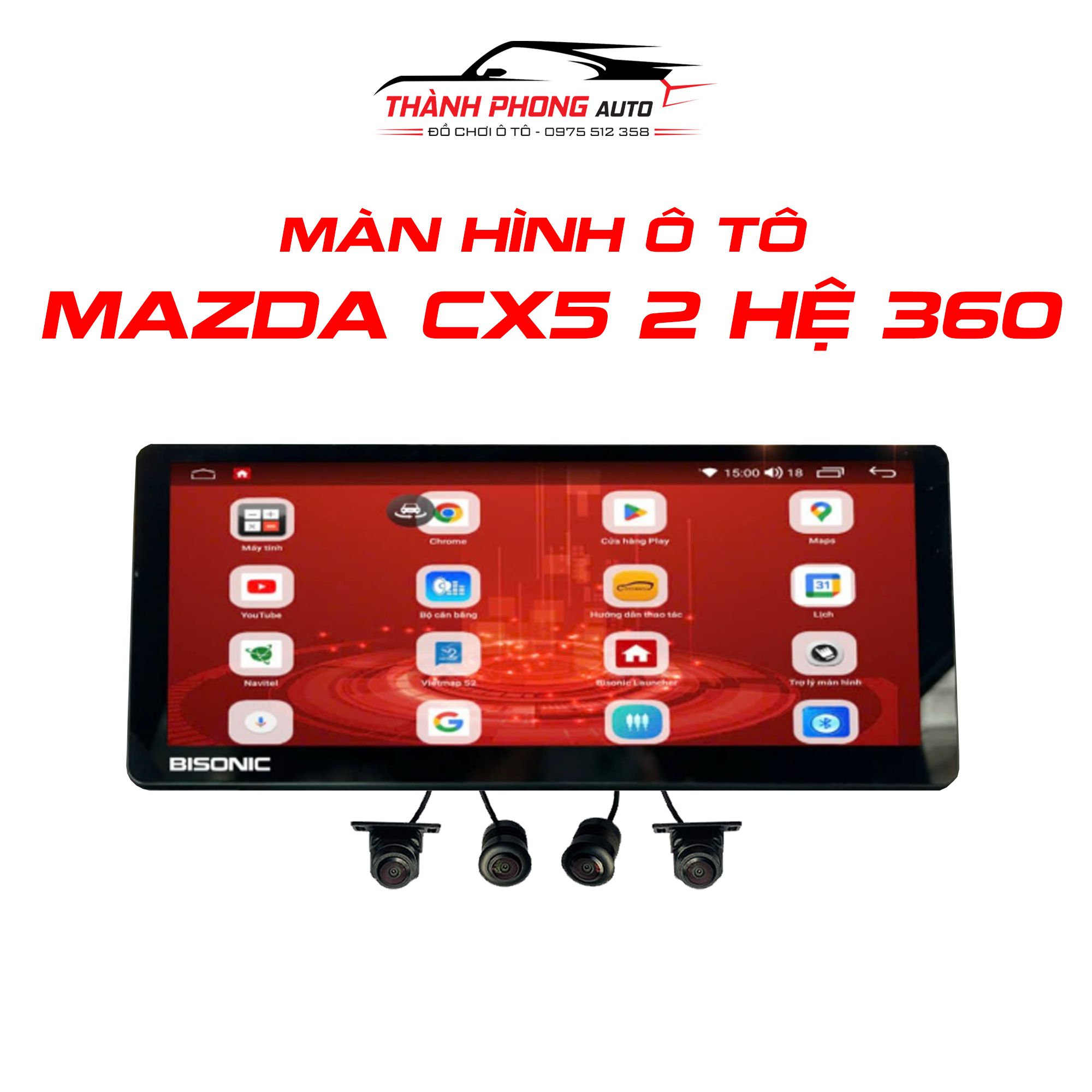 Màn Hình Ô Tô Bisonic Mazda CX5 2 Hệ 360