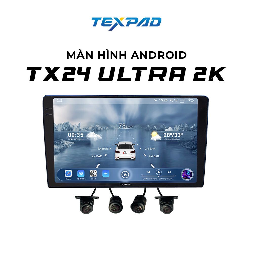  Màn hình ô tô TexPad TX24 Ultra 2K 