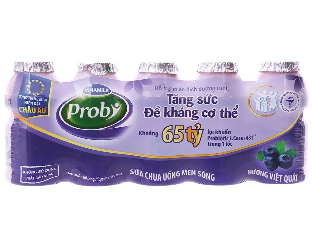  Sữa chua uống Probi việt quất 5x65ml 