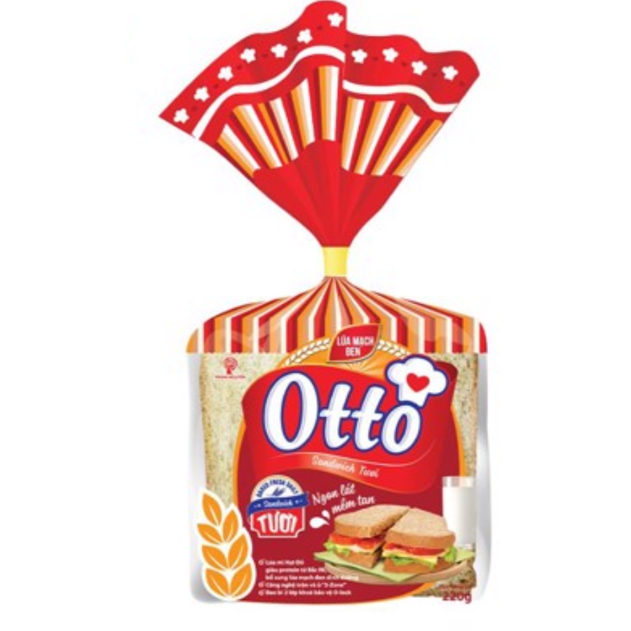  Bánh mì Otto sandwich lúa mạch đen 220g 