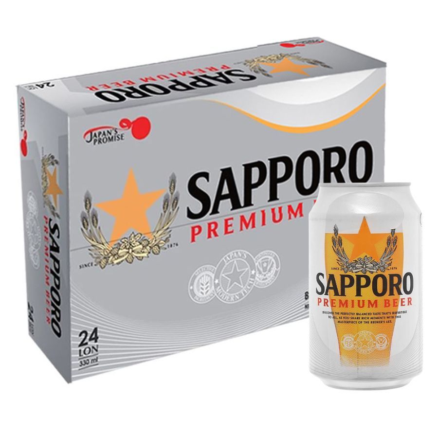  Bia Sapporo Pre 330ml x 24 lon thùng 