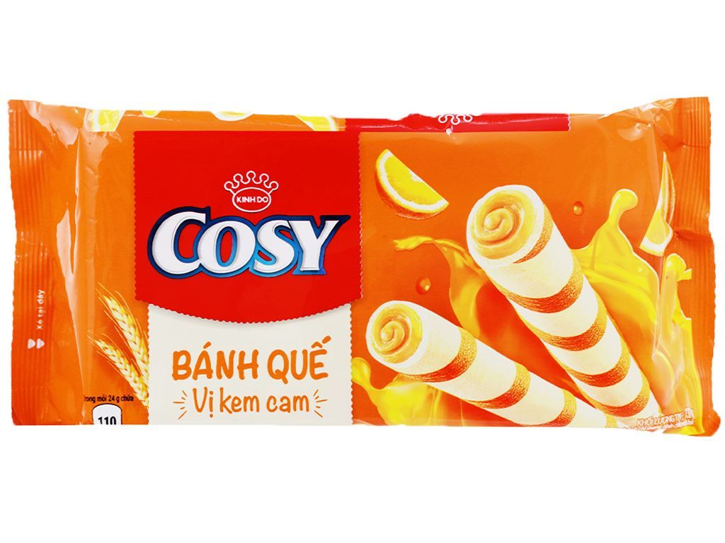  Bánh quế vị kem cam Cosy gói 132g 