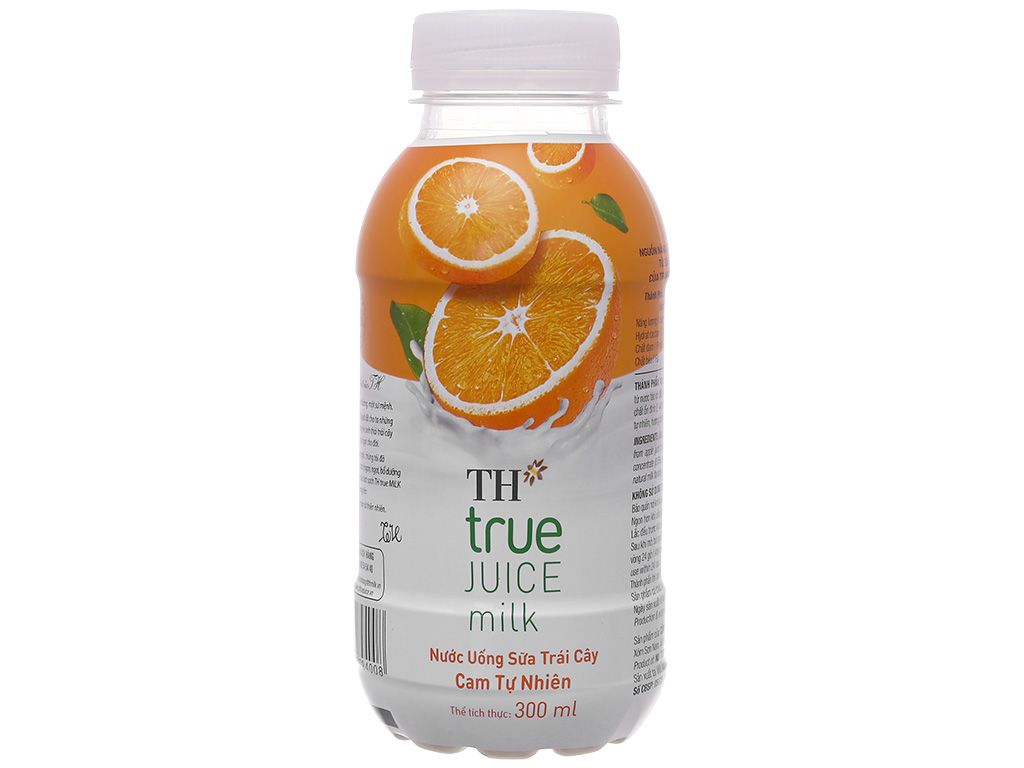  Nước uống sữa trái cây TH True Juice Milk cam 300ml chai 