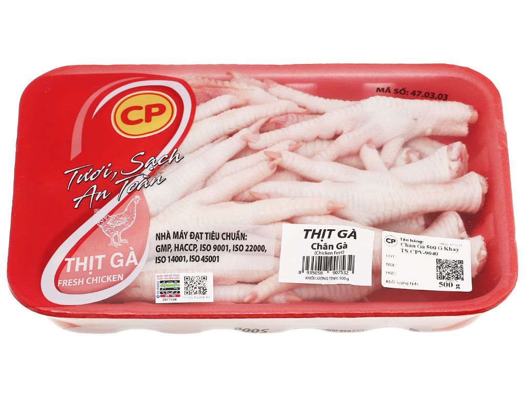  Chân gà tươi C.P khay 500g (10-12 cái) 