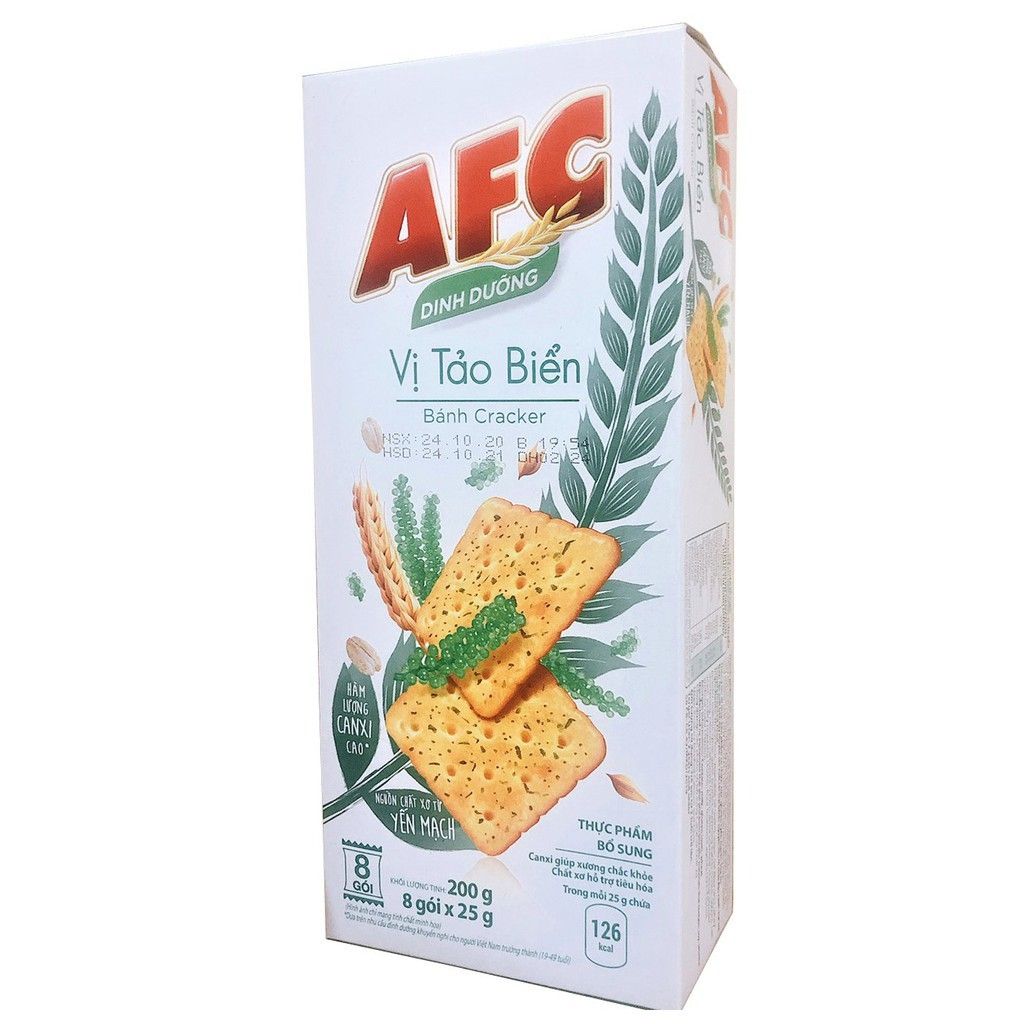  Bánh cracker vị tảo biển AFC Dinh dưỡng hộp 172g 