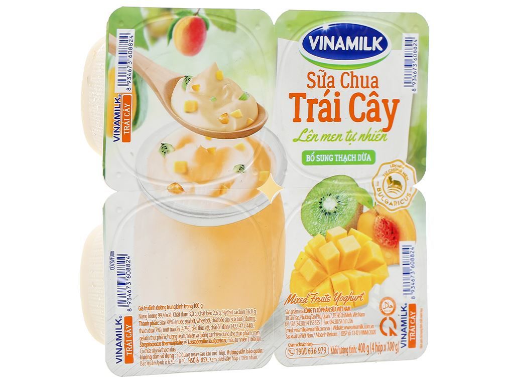  Sữa chua trái cây Vinamilk 4x100g 