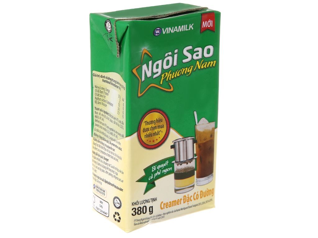  Sữa đặc Ngôi Sao Phương Nam xanh lá hộp giấy 380g 