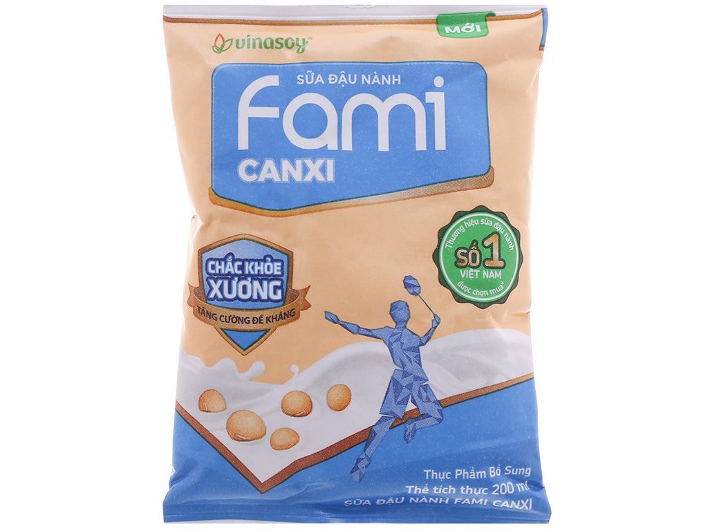  Sữa đậu nành FAMI canxi bịch 200ml 