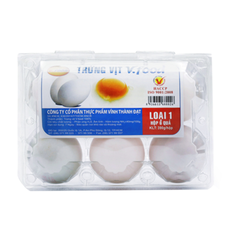  Trứng vịt vỉ 6 trứng VTD 