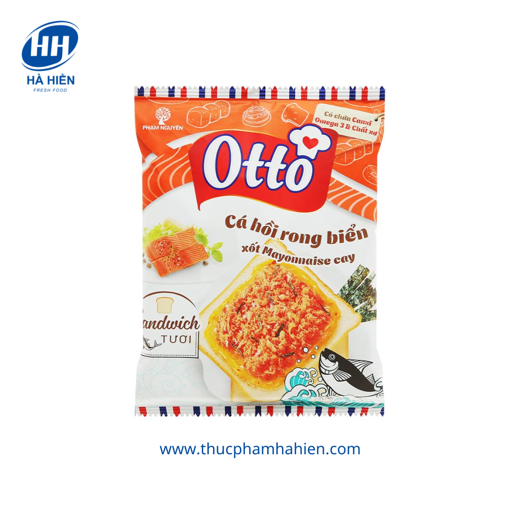 BÁNH MÌ OTTO SANDWICH CÁ HỒI RONG BIỂN 76GR