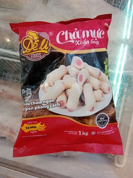CHẢ MỰC XOẮN ỐNG DELI 1KG