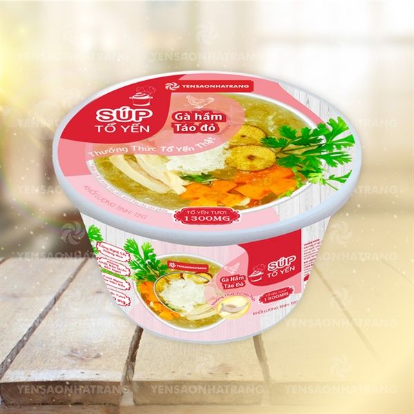 SÚP TỔ YẾN GÀ HẦM TÁO ĐỎ