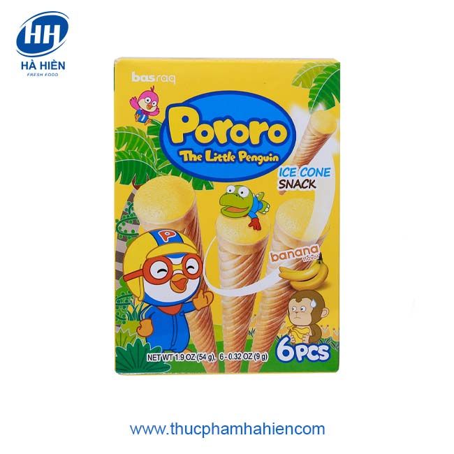  BÁNH KEM ỐC QUẾ PORORO VỊ CHUỐI 54G 