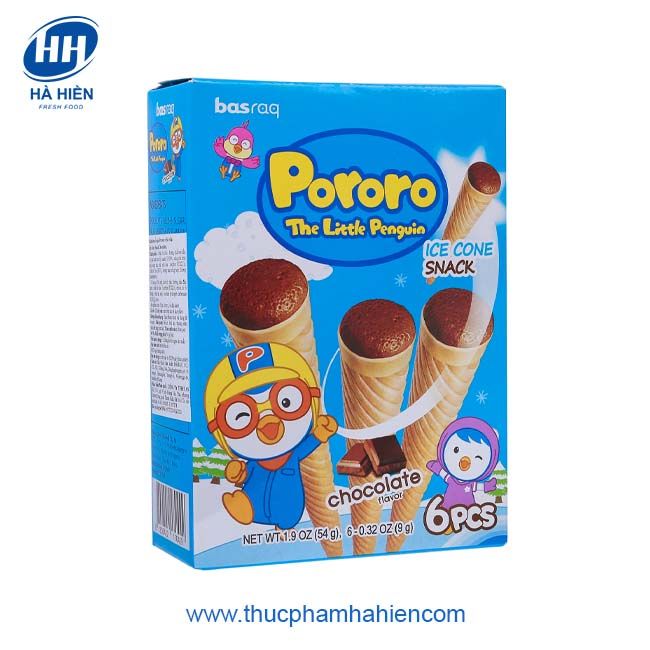 BÁNH KEM ỐC QUẾ PORORO VỊ SÔ CÔ LA 54G