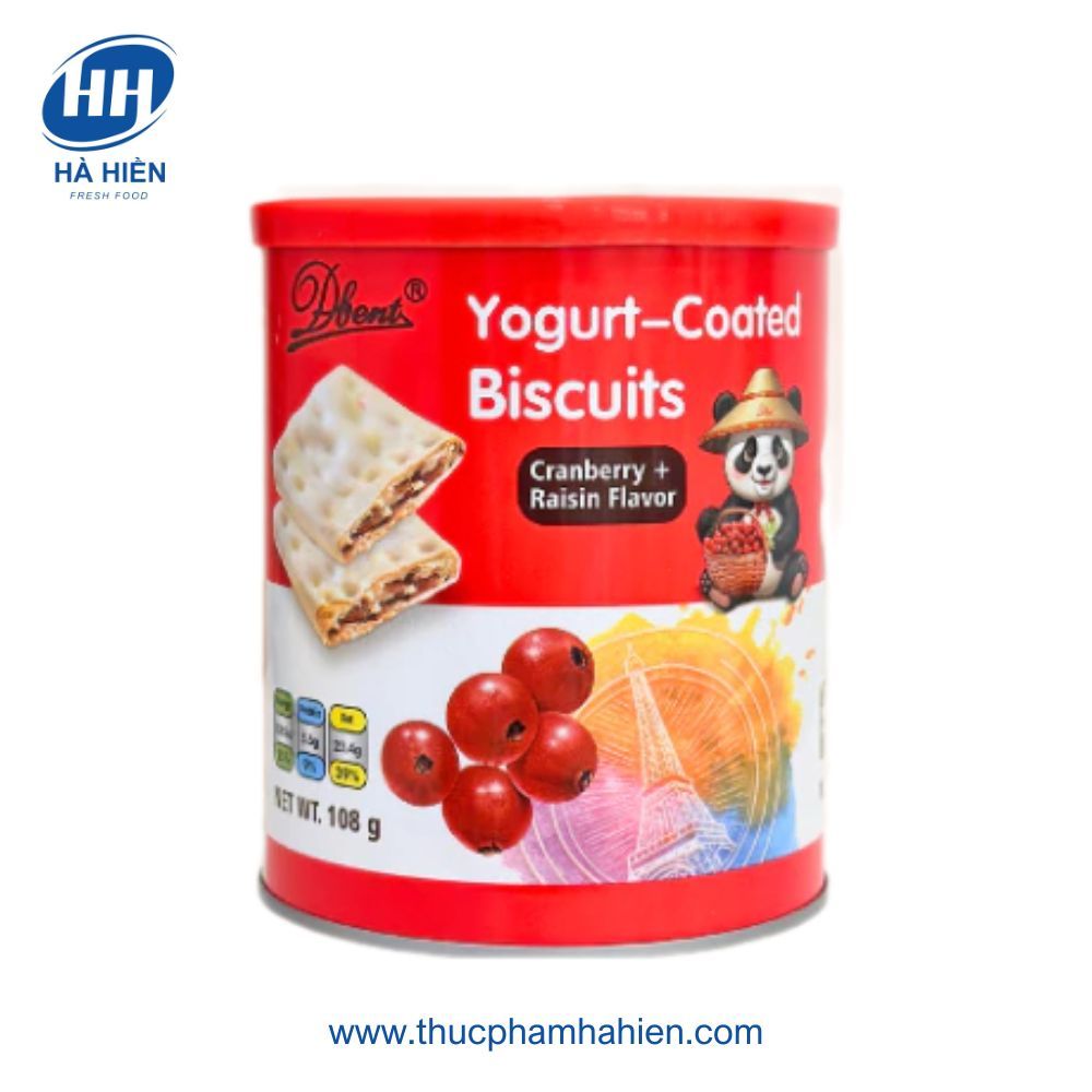 BÁNH QUY PHỦ SỮA VỊ NAM VIỆT QUẤT VÀ NHO KHÔ 108G