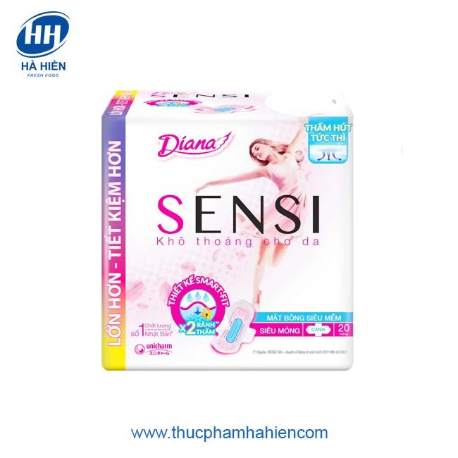 BVS DIANA SENSI CF SM CÁNH 20 MIẾNG TẶNG 2 MIẾNG