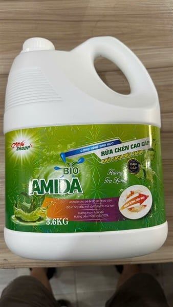 RỬA CHÉN CAO CẤP BIO AMIDA HƯƠNG TRÀ XANH 3,6KG