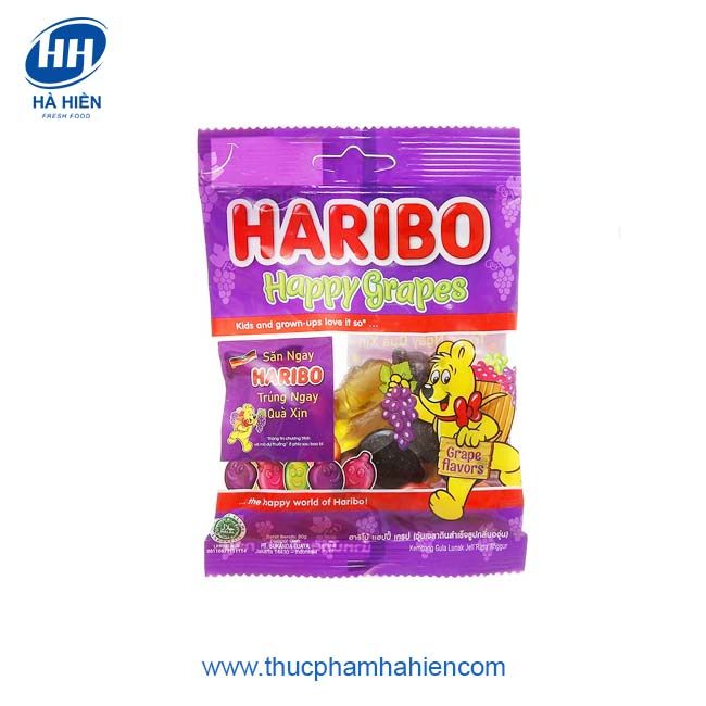 KẸO HARIBO VỊ HAPPY GRAPES 80G