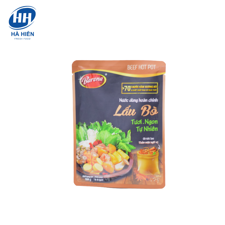  NƯỚC DÙNG HOÀN CHỈNH LẨU BÒ BARONA 164G 