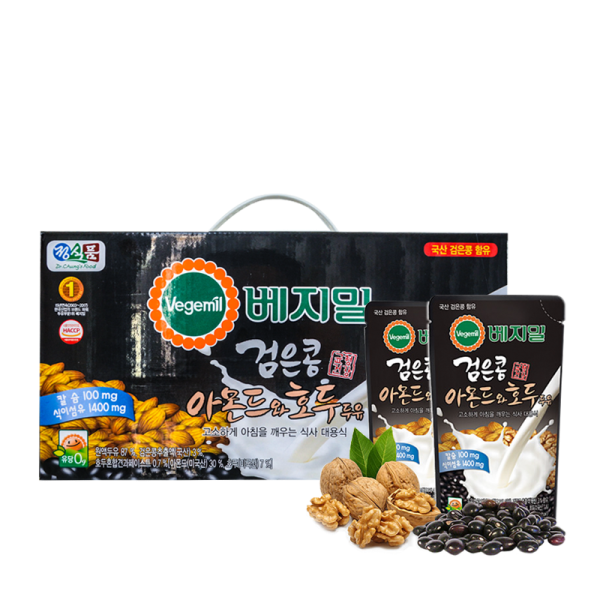 SỮA ĐẬU ĐEN HẠNH NHÂN & ÓC CHÓ VEGEMIL – 190ML (THÙNG 20 TÚI)