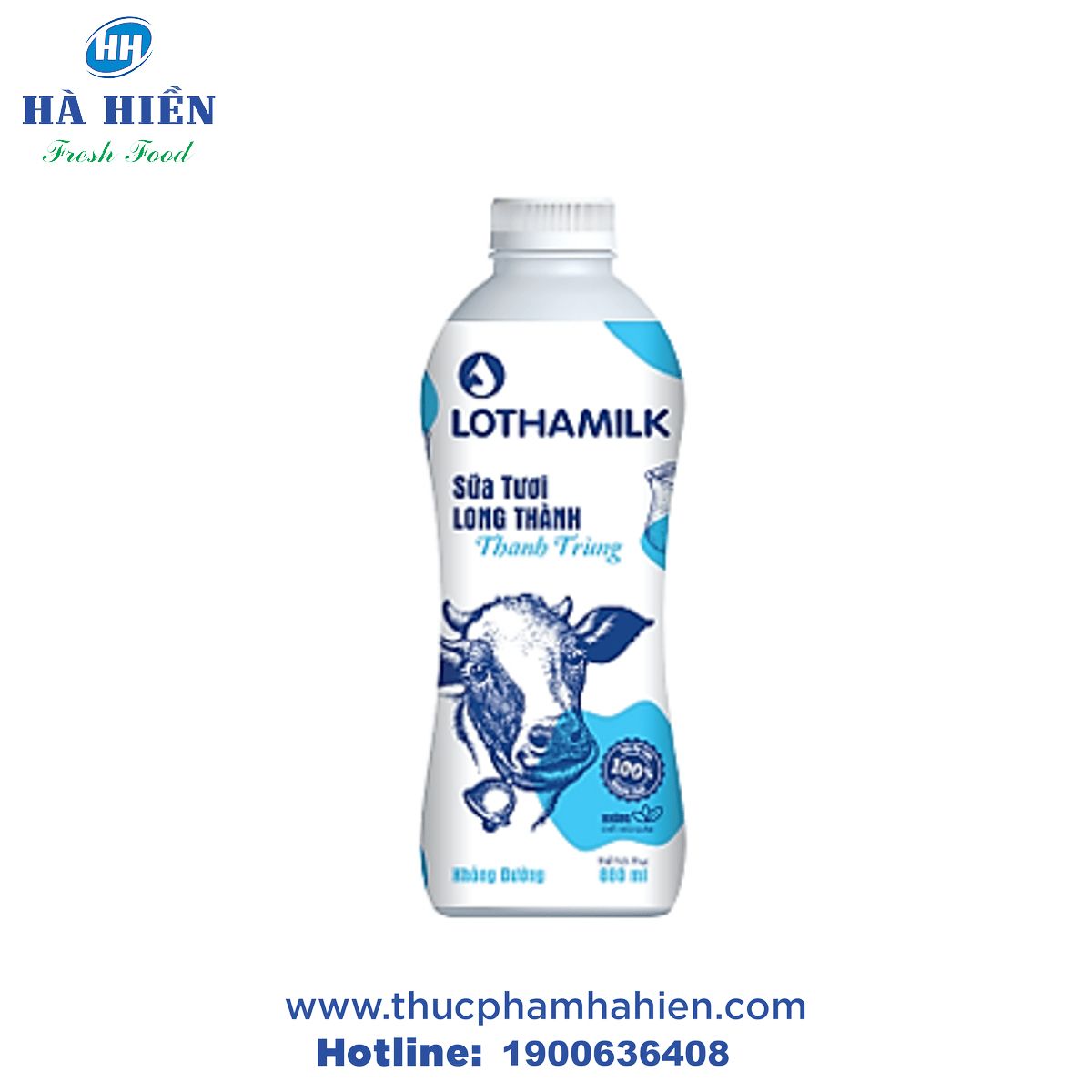 SỮA TƯƠI THANH TRÙNG KHÔNG ĐƯỜNG LOTHAMILK (880ML) - CHAI - Website