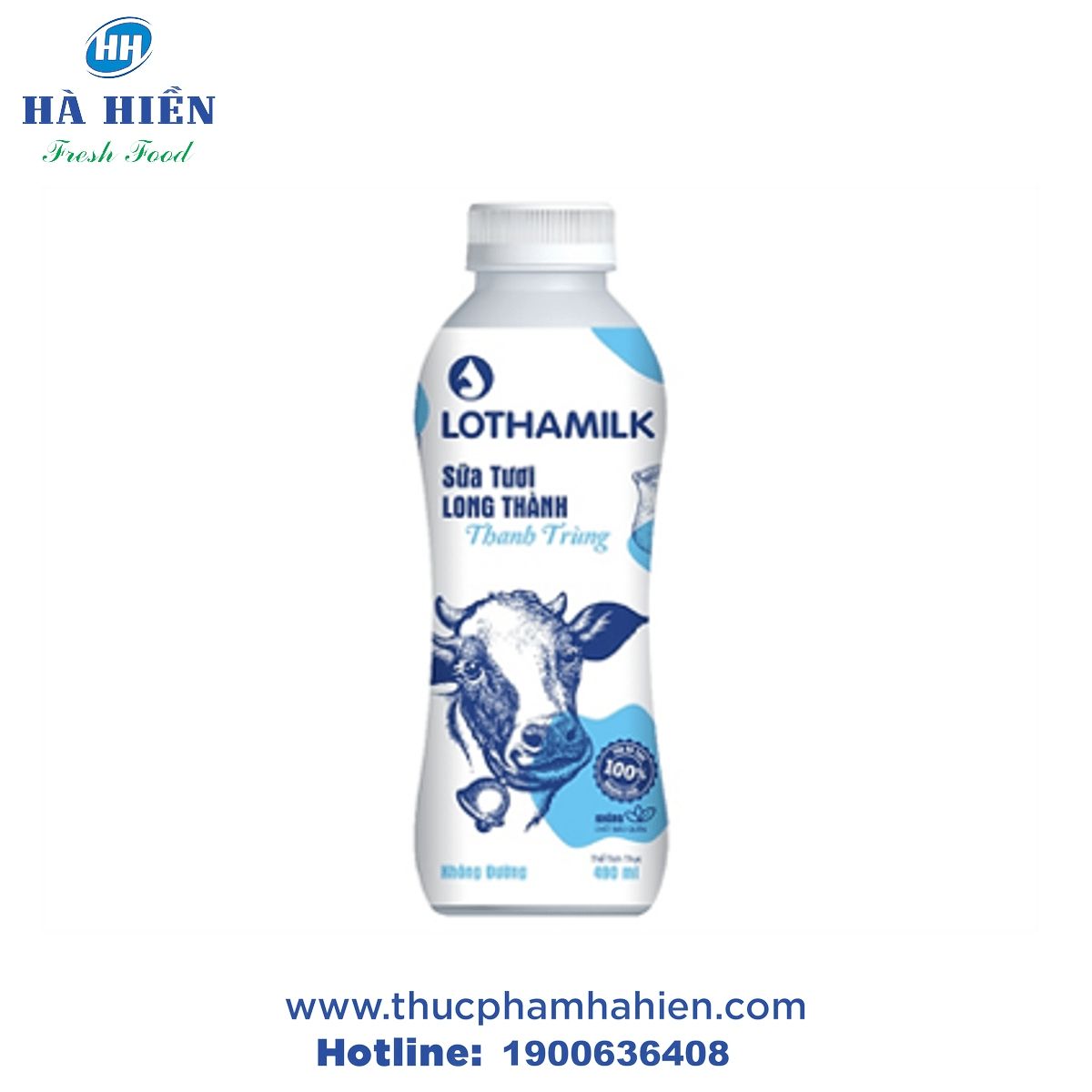 SỮA TƯƠI THANH TRÙNG KHÔNG ĐƯỜNG LOTHAMILK (490ML) - CHAI - Website