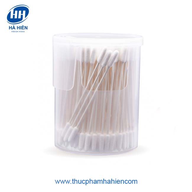 TĂM BÔNG HỘP TRÒN 200 QUE THÂN TRÚC