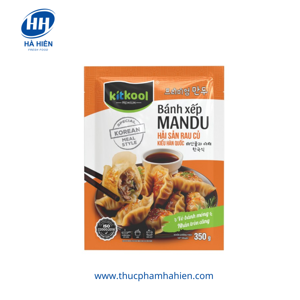 BÁNH XẾP MANDU HẢI SẢN RAU CỦ KITKOOL 350G