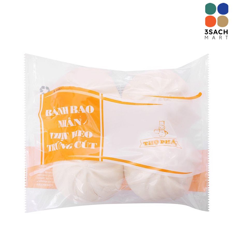  Bánh Bao Nhân Thịt Heo 2 Trứng Cút Thọ Phát (150Gr/Cái) - Túi 4 cái 