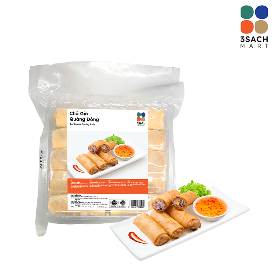  Chả Giò Quảng Đông 3Sach Kitchen (Túi 500Gr) 