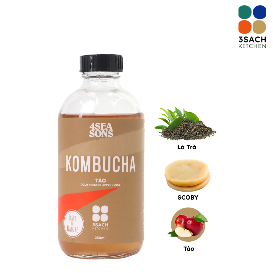  Kombucha Trái Cây (Chai 250ml) - Táo 