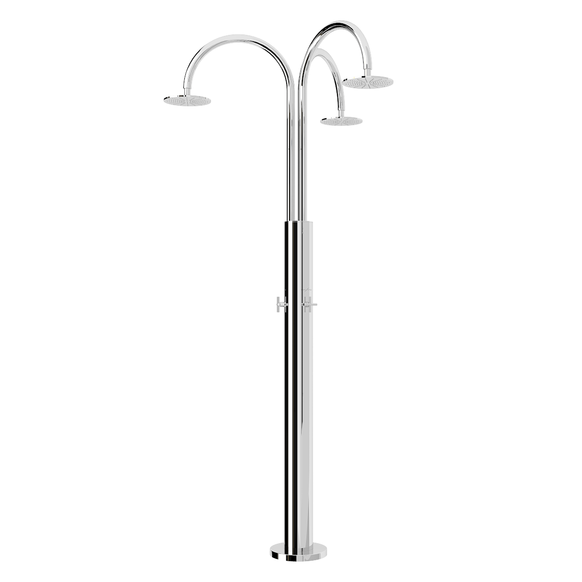 Sen cây ngoài trời chỉ có nước lạnh 3 tay sen Melody stainless steel - 01047-3B
