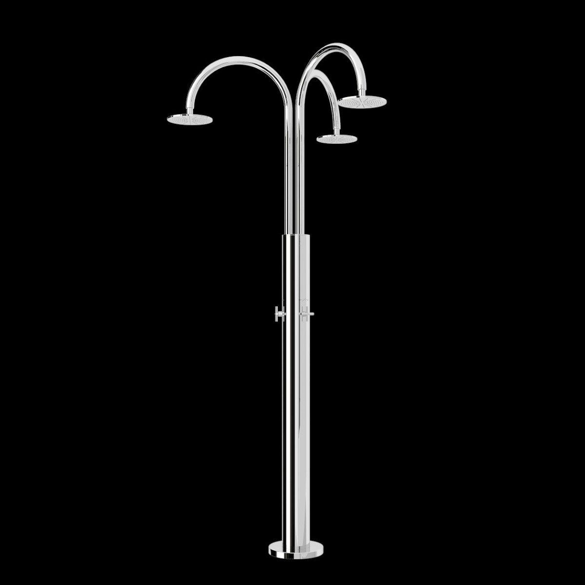 Sen cây ngoài trời chỉ có nước lạnh 3 tay sen Melody stainless steel - 01047-3B