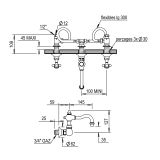  Vòi chậu rửa mặt gắn tường cổ điển bằng đồng Julia Victoria - 01272 