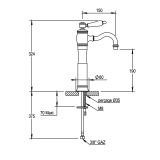  Vòi chậu rửa mặt cổ điển bằng đồng Julia Victoria - 01719 