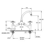  Vòi chậu rửa mặt cổ điển bằng đồng Éloise - 02227 