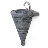  Chậu rửa mặt chân dài Conical bằng đá marble tự nhiên - 0226PED-RUVI 