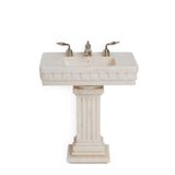  Chậu rửa mặt chân dài Dentil bằng đá marble tự nhiên - 0287PED-RSAU 