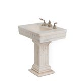  Chậu rửa mặt chân dài Dentil bằng đá marble tự nhiên - 0287PED-RSAU 