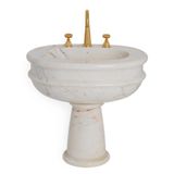  Chậu rửa mặt chân dài Grecian bằng đá marble tự nhiên - 0292PED-RSAU 