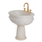  Chậu rửa mặt chân dài Grecian bằng đá marble tự nhiên - 0292PED-RSAU 