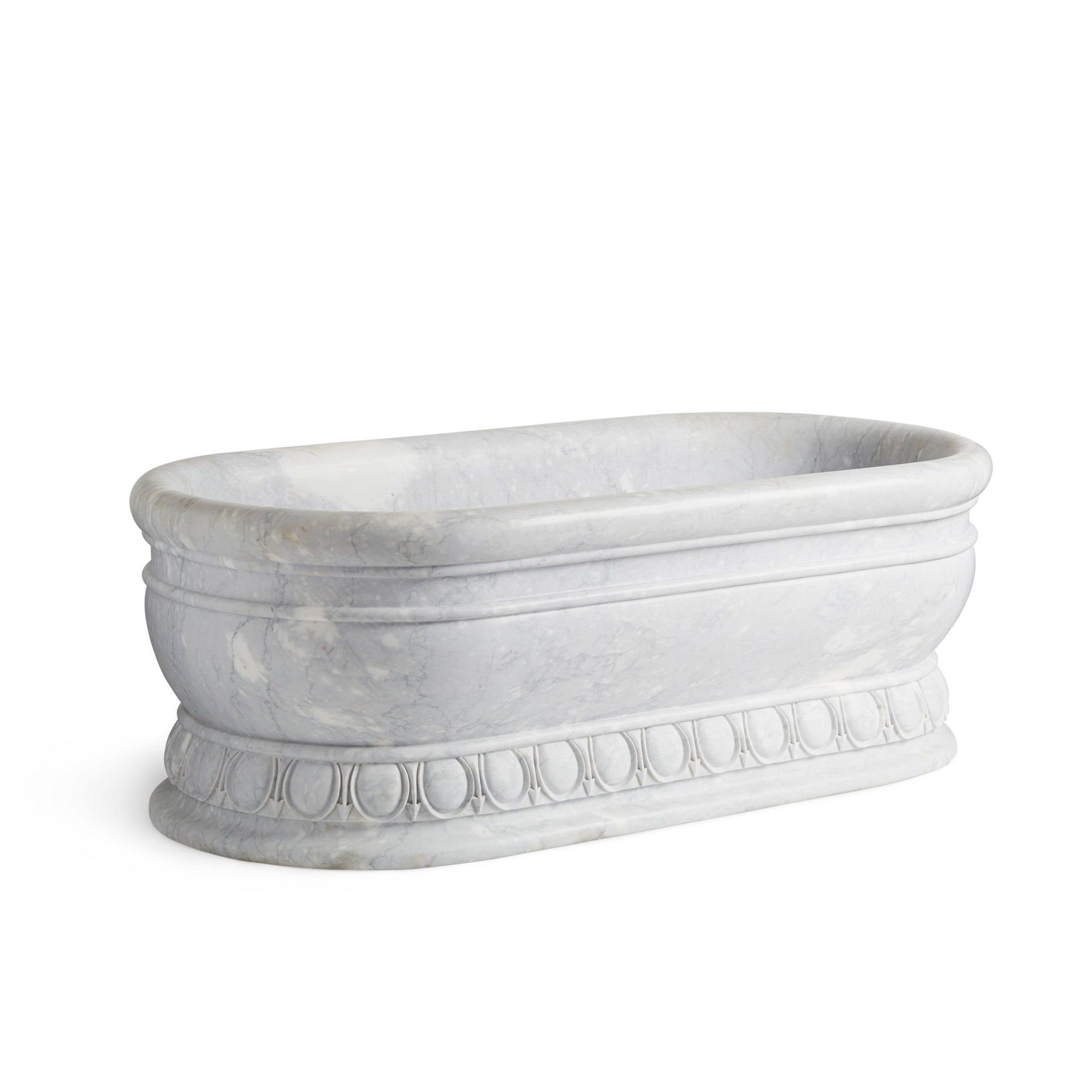  Bồn Tắm Egg & Dart Đá Marble Carrara - 0294TUB-CARR 