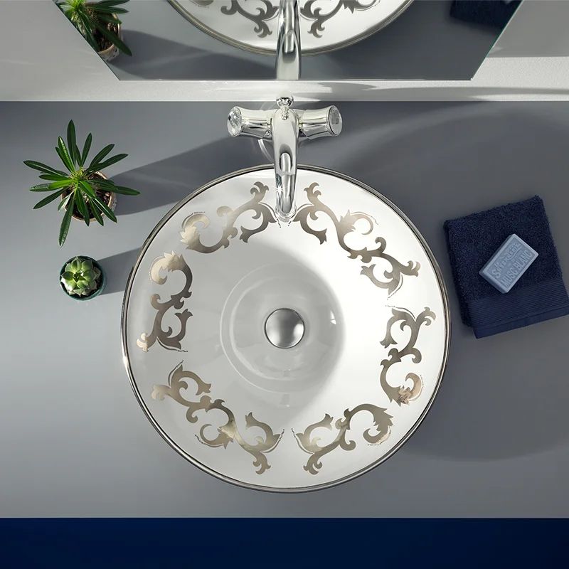  Chậu lavabo bán âm bàn Dalia Platinum Spiral - 0429DZ 