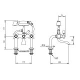  Vòi bồn tắm cổ điển bằng đồng Elsa - 04435 