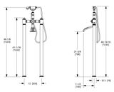  Vòi bồn tắm gắn sàn cổ điển Swan bằng đồng - 0915XTS-01 