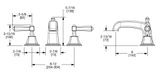  Vòi chậu rửa mặt cổ điển Harrison bằng đồng - 0980BSN 