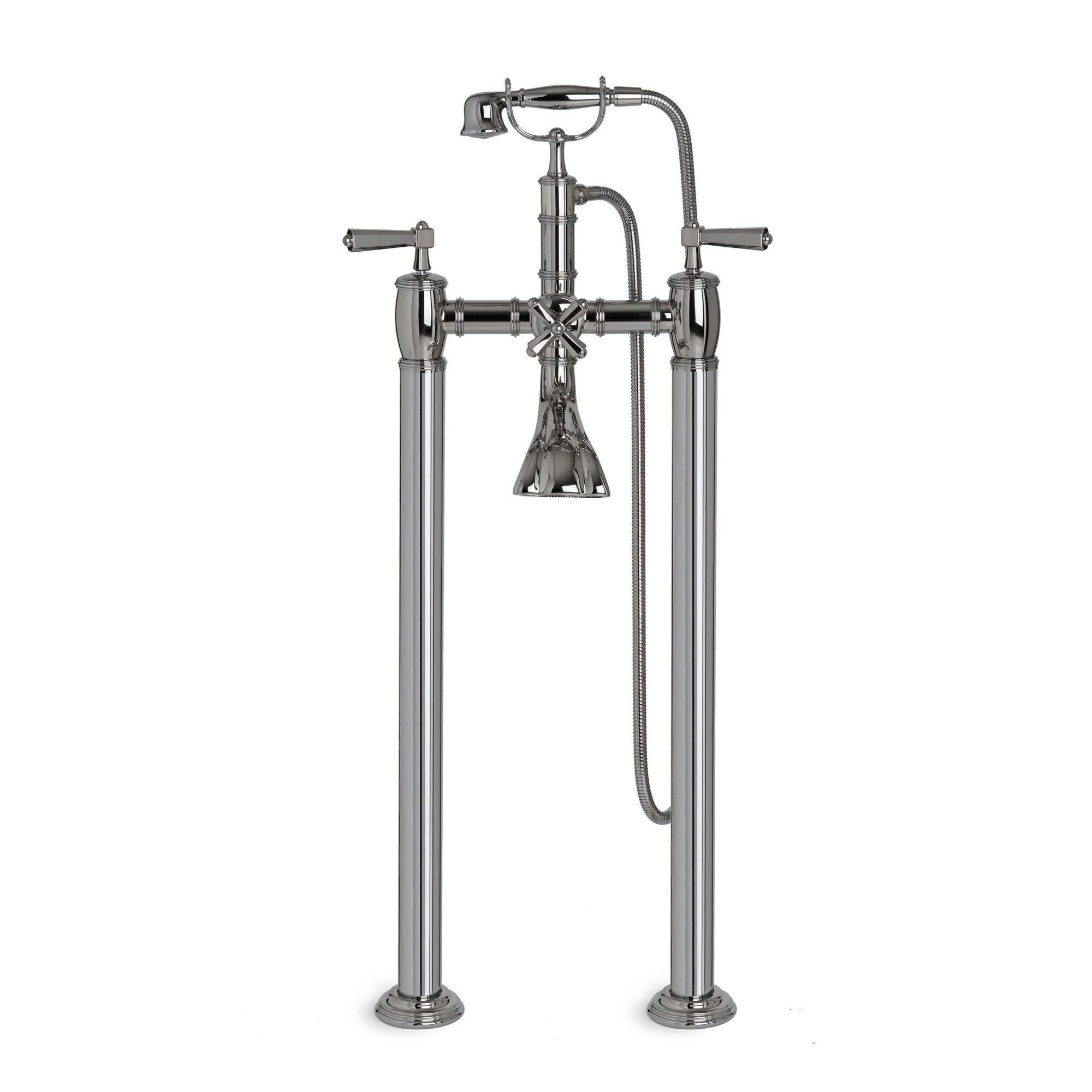 Vòi bồn tắm gắn sàn cổ điển Harrison bằng đồng - 0980XTS-01